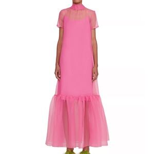 Staud Calluna Back Tie Gown Blush